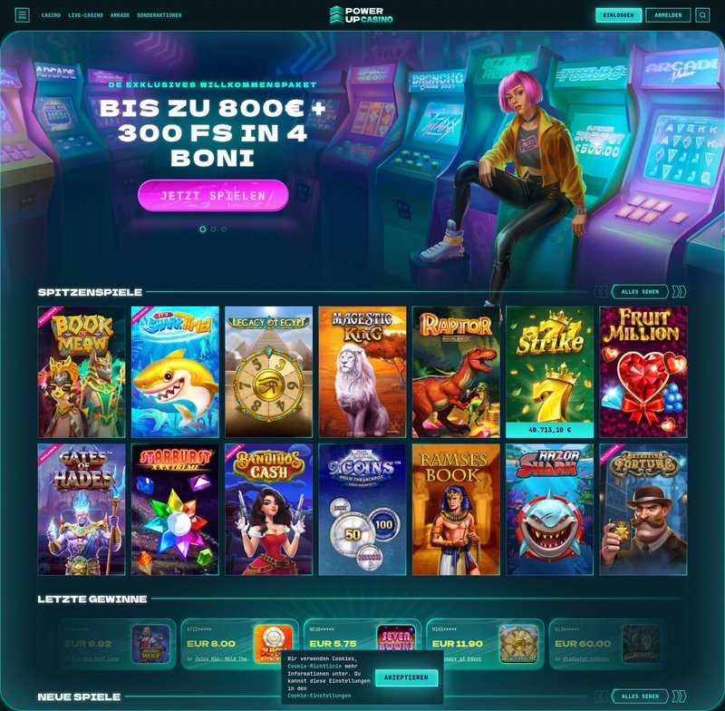 PowerUp Casino Deutschland: Bonus, Promocode und sichere Online-Registrierung - overview